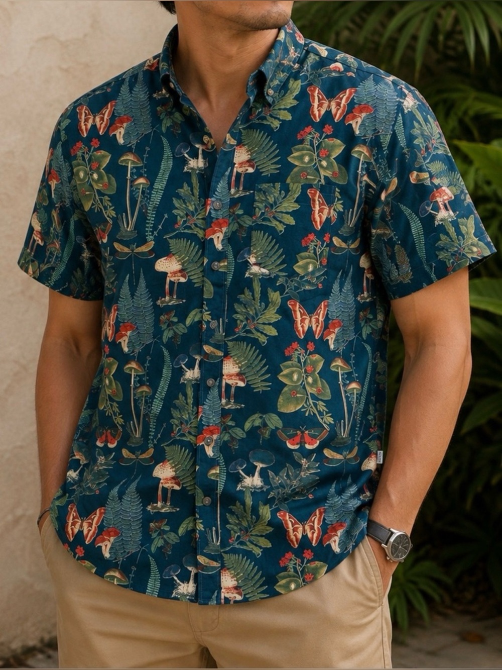 NWT Eddie Bauer Baja short sleeve button down. Size XL